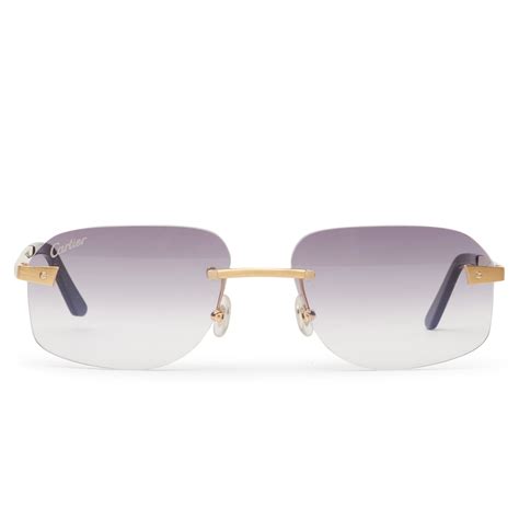 cartier sunglasses santos replica|cartier rimless sunglasses men's.